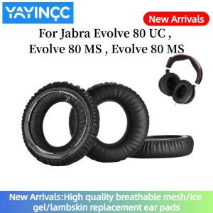 야이닉 소프트 폼 프로틴 가죽 이어 패드 Jabra Evolve 80 UC MS 헤드셋 수리 부품 호환