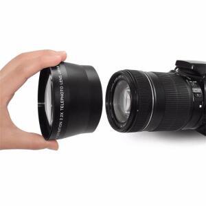 49 52 55 58mm 2배 확대 텔레컨버터 망원 렌즈 캐논 니콘 소니 펜탁스 올림푸스 DSLR DV 카메라 어댑터