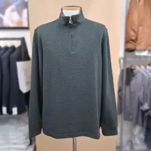 [트레몰로]  겨울 면기모 하프넥 집업 긴팔티셔츠