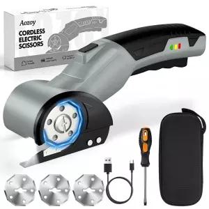 무선 전기 가위 320RPM 박스 커터 2600mAh 배터리 블레이드 3개 LED 라이트
