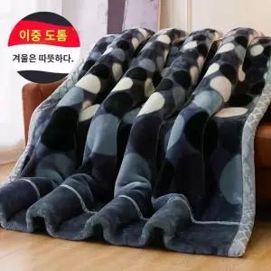 벨벳 싱글 밍크담요 극세사 꿈의 겨울 단풍잎 타입 하늘
