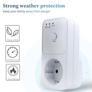 타이머 오일타이머 자동 전압 보호기 소켓 스위처, AC 냉장고 220V 보호기, EU 안전 콘센트 서지 보호