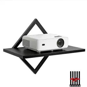 DAWASAPAT 프로젝터 벽걸이 선반 14.97 x 7.87 라우터 모뎀 케이블 박스용 플로팅 및 랙 홀더 게이밍 콘솔