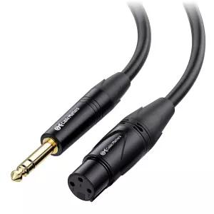 Cable 6.35mm 1/4인치 TRS to XLR 케이블 수컷 암컷 10피트 1/4