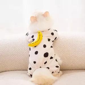 애견옷 강아지 올인원 바나나 나시티 얼룩무늬 강아지옷 티셔츠