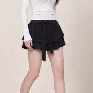 여성 허리밴딩 리본 프릴 스커트 미니스커트