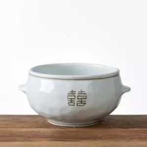 이천도자기 희고백자 방구리 17.5cm 그릇 플레이팅