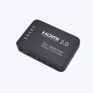 Coms HDMI 선택기 미으 5대1 4K 리모콘 영 젠더 DVI