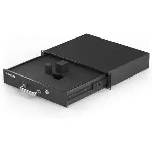 Phex Pro 2U 랙용 식 서랍 PRDWR-2U 프리컷 폼 슬라이딩 디자인 금속 구조 네트워크/DJ 장 캐비닛 인