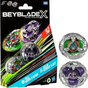 Beyblade X Yell Kong 3-60GB와 Helm Knight 5-80T 듀얼 팩 세트 오른쪽 회전 탑 2개 포함 8세 남녀 들을