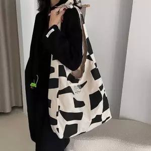 유니크 패턴 아영 프린팅 캔버스 숄더백 가 비치 미니