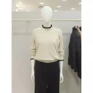 베스띠벨리 프릴넥 버튼 배색 포인트 니트 (BPUCX7933) 2844260