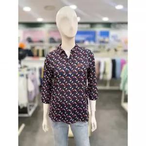 [크로커다일레이디] Y넥 변형 카라 7부 티셔츠 오렌지 CLEF-TS203 2842550