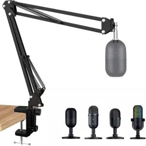 SUNMON의 Razer Seiren X 마이크 붐 암 폼 윈드스크린 포함 서스펜션 가위형 스탠드 팝 필터 커버 USB