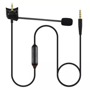 Alitutumao QC45 붐 게이밍 마이크 케이블 헤드폰과 호환 PS4/PS5 Xbox One PC 노트북 Mac 스마트폰용