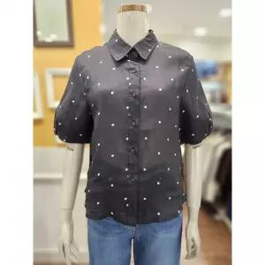 BCBG 린넨 도트 블라우스 B6B3B477 2834275