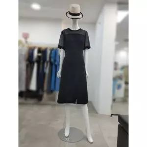 SI 시스루 배색 뒷밴딩 원피스 SMO1125290BK 2865001
