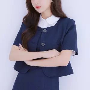 [로엠] 하트넥 트위드 반팔 자켓 (RMJKE25RT3-O)