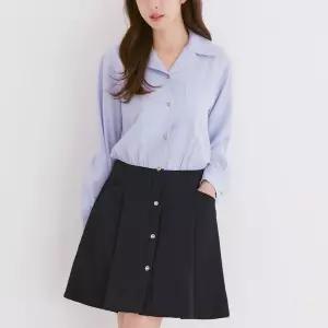 [로엠] 셔츠카라 플리츠 미니원피스 (RMOWE23R17-O)
