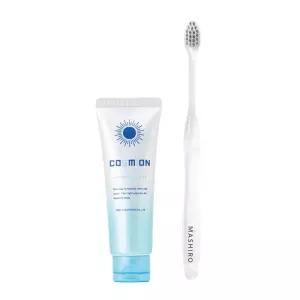 코스미온 화이트닝 치약 강력 세트 화이트닝 100g ＋ 연약모 덴탈 브러