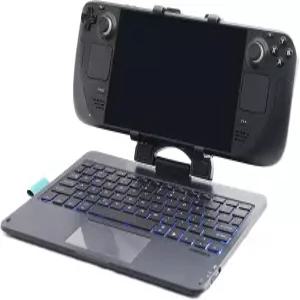 인벤식 덱탑 - 밸브 리눅스 PC 게임 액세서리를 위한 멀티컬러 LED 노트북 장착된 스팀 키보드 및 블루투스