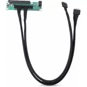 PCIe 4.0 X16 to SFF 8611 8i 어댑터 라이저 스플릿 케이블 65cm 내구성 강한 FFC 플랫 플러그 앤 플레이