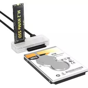 MAIWO NVMe to USB C 어댑터 SATA 케이블 10Gbps 무공구 M.2 PCIe M 키 및 2.5인치 SSD HDD용 드라이브
