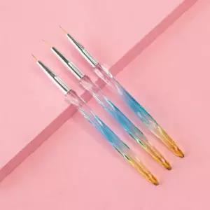 세필 3종 붓 세트 네일아트 브러쉬 블루엔그린 아크릴