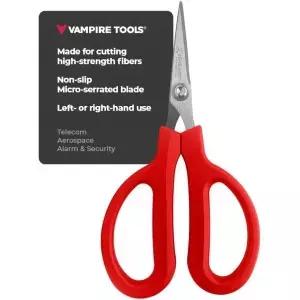 VAMPLIERS 6.25인치 광섬유 케블라 가위 전문가용 전단기 고탄소강 톱니날 노멕스 다이니마 스펙트라