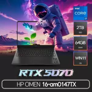 HP OMEN 16-am0147TX (Win11 / RAM 64GB / SSD 2TB / RTX5070 / i7 14650HX) / ywdt
