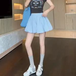 하이웨스트 여자 밴딩 호박 미니 스커트 1P 짧은 치마