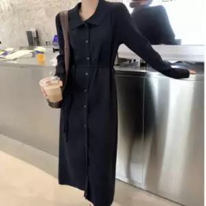 3컬러 루즈 니트 롱원피스 긴팔원피스 오피스룩