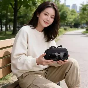 (색상 몰리안경집-블랙)안경집 선글라스 케이스 몰리 안경 파우치 등산 캠핑 낚시 장비용 하드