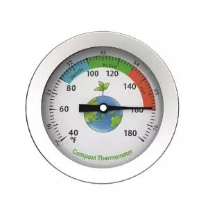 토양 온도계 10~76°C 40°F~180° 테인리스 다이얼 정원 잔디 식물 온도 측정기