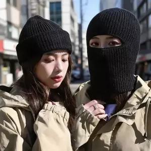 니트 목도리 캠핑 등산 방한 겨울 비니 동계 투인원 모자 바라클라바