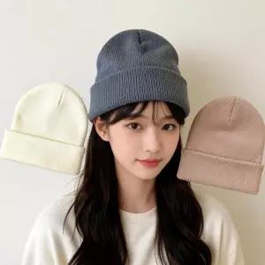 겨울 야외 남녀공용 가을 낚시용 모자 캠핑 비니 활동 무지 골지 등산