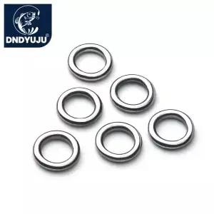50pcs 304 스테인레스 스틸 커넥터 낚시 원활한 반지 회전 한 원형 라운드 스냅 미끼 잉어 액세서리