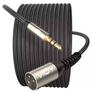 VIOY XLR to 3.5mm 케이블 20피트 1/8 TRS 수컷 언밸런스 코드 다중 차폐 노이즈 감소 믹서 녹음기 앰프