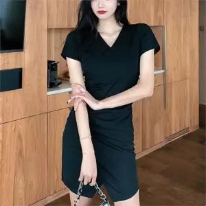 [오노마] ONM 우아한 하객 원피스 오피스룩 블랙 여름 격식 코디