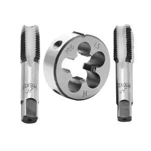 Vkinman M16x1.5 탭 메트릭 및 다이 세트 오른손 나사