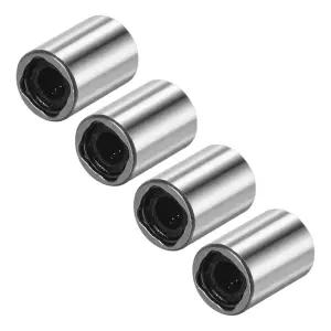 PATIKIL LM3UU 선형 볼 베어링 3mm 보어 직경 외경 길이 4개입 모션 부싱 양면 고무 밀봉 로드 라이너