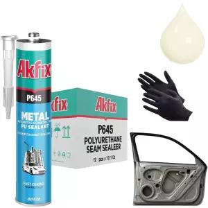 Akfix P645 심 실러 자동차용 베이지 12x10.1 온스 - 금속 이음새용 우레탄 차체 RV 지붕 실란트 샌딩 가능
