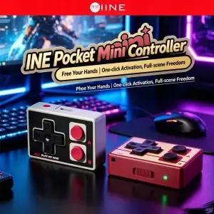 IINE 게임브릭 미니 컨트롤러 듀얼 모드 레트로 게임패드 휴대용 페이지 터닝 안 PC 모바일폰용