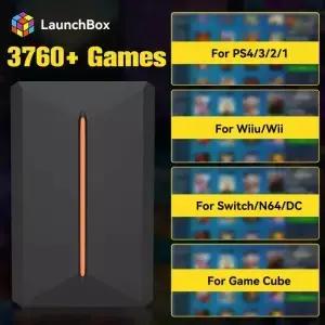 Launchbox OS 레트로 게임 HDD 3760//PS2/SWITCH/WIIU//N64/NES 에뮬레이터용 Win PC 및 노트북용 콘솔