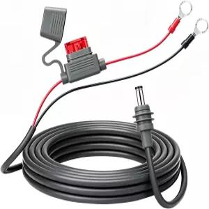 스타링크 미니용 10FT 직접 배터리 전원 케이블 O 링 커넥터 연장 18AWG DC 및 퓨즈 홀더 포함 12V-48V
