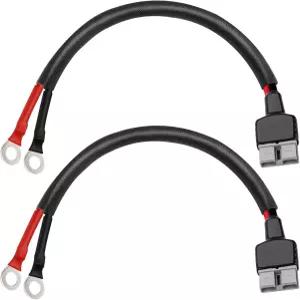 XRDS -RF 8AWG 배터리 퀵 커넥트 케이블 1피트 2개 50암페어 앤더슨 스타일 커넥터부터 O-링 터미널까지