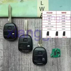 렉서스 RX330 LS430 ES330 프라도 120 R4 거 프레비아 FJ 크루저 랜드크루저 100용 자동차 키 리모트