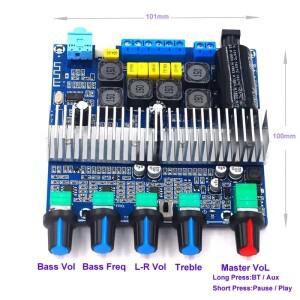 Bluetooth 5.0 2*50W + 100W TPA3116D2 전력 서브우퍼 증폭기 보드 2.1 채널 HIFI 오디오 스테레오 이퀄라