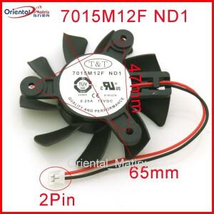7015M12F ND1 65mm 47*47*47mm 12V 0.25A 2Wire 2Pin 그래픽/비디오 카드 VGA 쿨러 팬