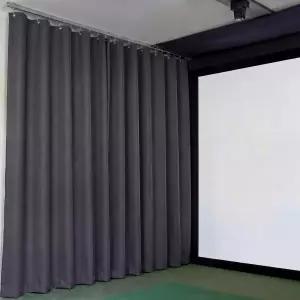 스무스노벨티 골프 시뮬레이터 커튼 블랙 시뮬레이션 블랙아웃 패널 인클로저 천 극장 무대용 그로멧이